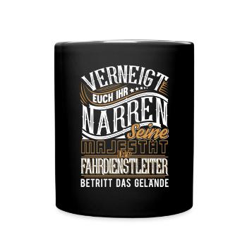 Fahrdienstleiter - Tasse einfarbig - Schwarz - Vorne