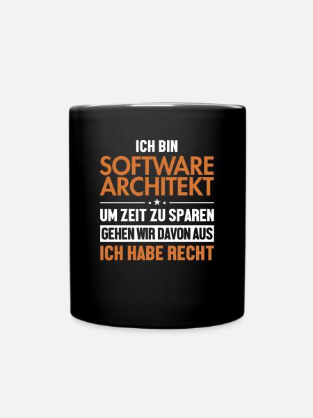 Software Architekt hat immer Recht Software - Tasse einfarbig - Schwarz