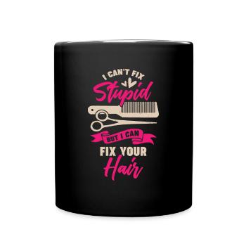 Drôle de coiffeur Coupe de cheveux Cadeau de coiffeur - Mug uni - noir - Devant