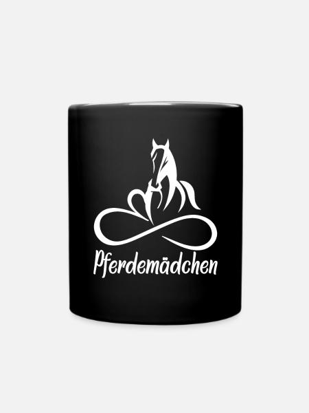 Pferdemädchen Unendlichkeit Logo - Tasse einfarbig - Schwarz