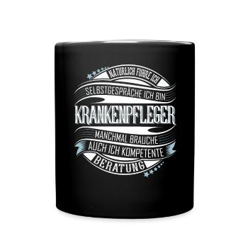 Krankenpfleger - Tasse einfarbig - Schwarz - Vorne