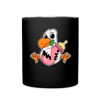 Bébé Mouette - Mug uni - noir - Devant