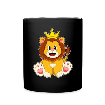 Couronne de Lion - Mug uni - noir - Devant