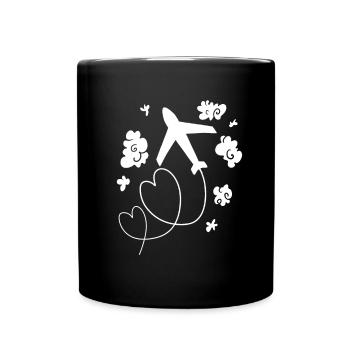 Avion - Mug uni - noir - Devant