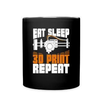 Funny 3-D Printer Print Print Gift - Full Colour Mug - black - Front