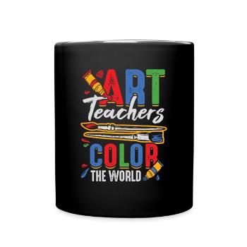Visual Arts Teacher School Art Teacher Gift - Full Colour Mug - black - Front