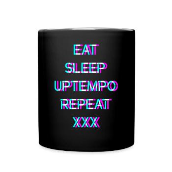 Uptempo - Rave - Hardstyle - Gabber - Gift - Full Colour Mug - black - Front