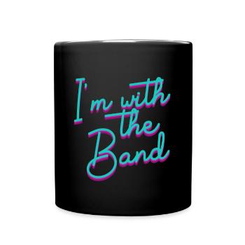I'm With The Band Marching Football Halbzeit Percu - Tasse einfarbig - Schwarz - Vorne