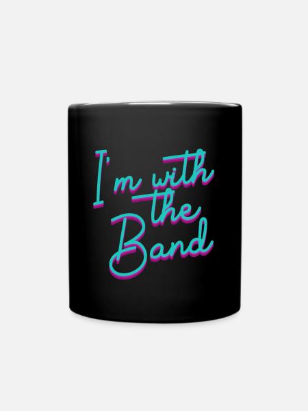 I'm With The Band Marching Football Halbzeit Percu - Tasse einfarbig - Schwarz