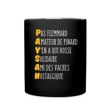 Paysan - Humour Agriculteur - Cadeau drôle Paysan - Mug uni - noir - Devant