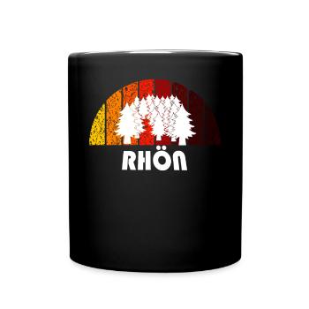 Rhön Rhöner Urlaub Reise - Tasse einfarbig - Schwarz - Vorne