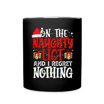 La liste coquine et je ne regrette rien de drôle Noël - Mug uni - noir - Devant
