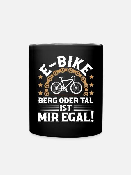 E-Bike - Tasse einfarbig - Schwarz