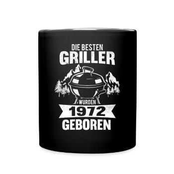 50. Geburtstag Grillmeister 1972 Jahrgang 50 Jahre - Tasse einfarbig - Schwarz - Vorne
