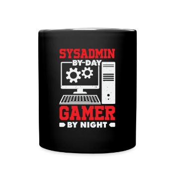 Administrateur système Gamer Sysadmin Cadeau - Mug uni - noir - Devant