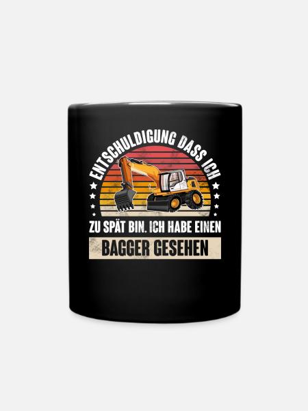 Bagger - Tasse einfarbig - Schwarz