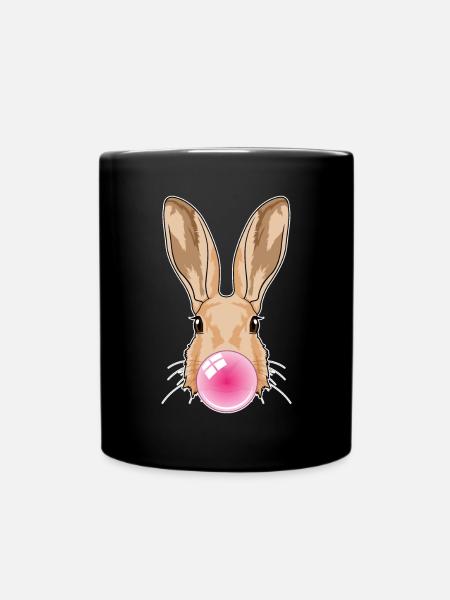 Hase Kaugummi - Tasse einfarbig - Schwarz