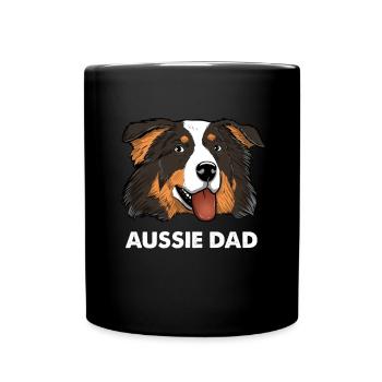 Aussie Dad Australian Shepherd Papa - Full Colour Mug - black - Front
