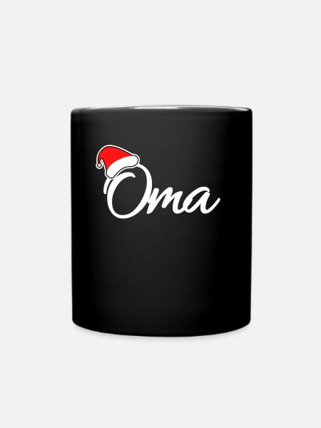 Weihnachten Oma - Tasse einfarbig - Schwarz