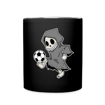 Grim Reaper avec le football - Mug uni - noir - Devant