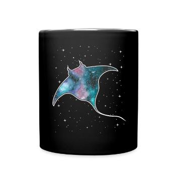 Raie Manta Voie Lactée Galaxie Stingray Nébuleuse - Mug uni - noir - Devant
