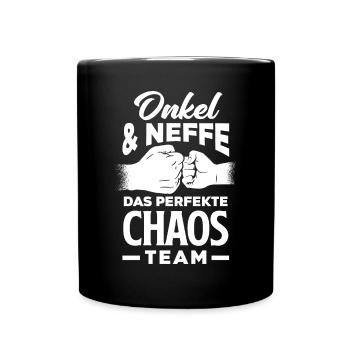 Onkel Und Neffe - Tasse einfarbig - Schwarz - Vorne