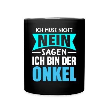 Onkel Spruch Cooler Onkel - Tasse einfarbig - Schwarz - Vorne