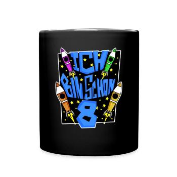 8. Geburtstag Junge Geschenk - Tasse einfarbig - Schwarz - Vorne
