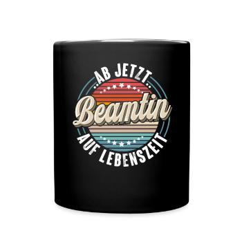 Beamtin - Tasse einfarbig - Schwarz - Vorne