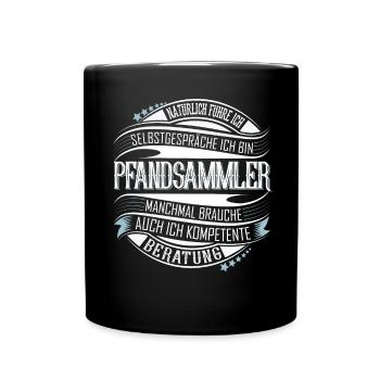 Pfandsammler - Tasse einfarbig - Schwarz - Vorne