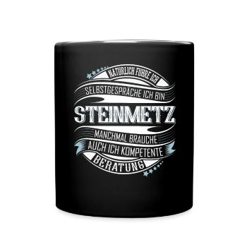 Steinmetz - Tasse einfarbig - Schwarz - Vorne
