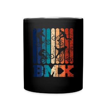 Retro BMX - Tasse einfarbig - Schwarz - Vorne