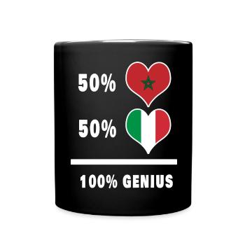 L'Italie et le Maroc génie / Cadeau - Mug uni - noir - Devant
