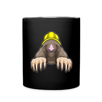 Maulwurf Bergarbeiter Bergbau - Tasse einfarbig - Schwarz - Vorne