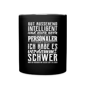 Personaler Human Resources Lustig Personal - Tasse einfarbig - Schwarz - Vorne