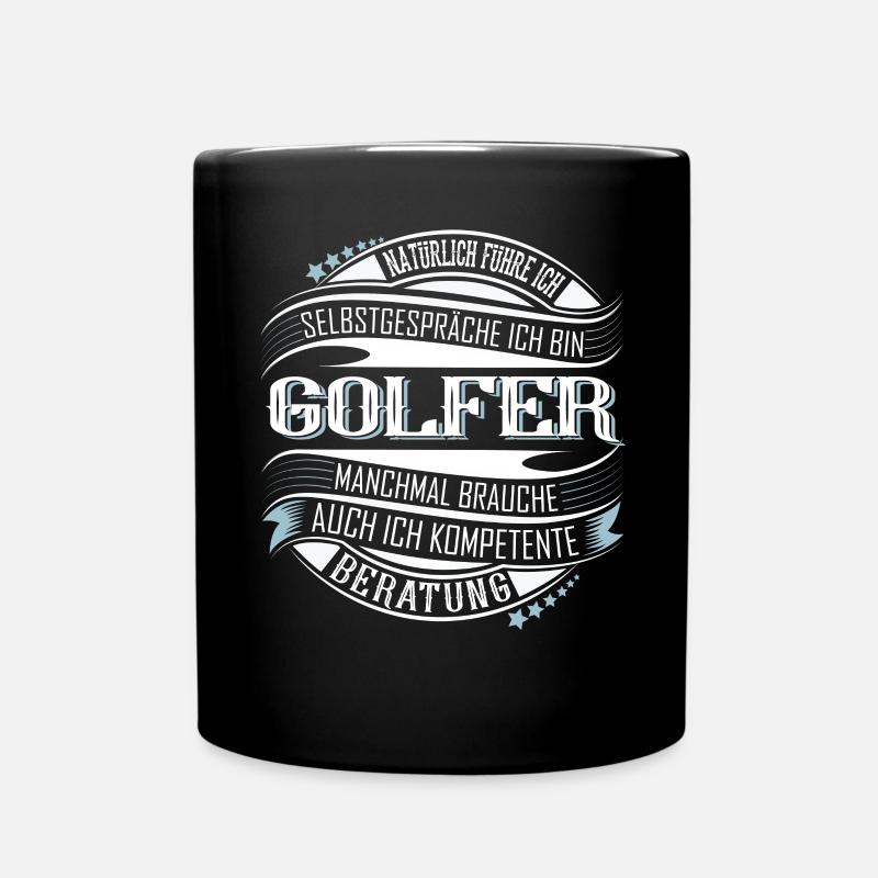 Golfer Golf - Tasse einfarbig - Schwarz