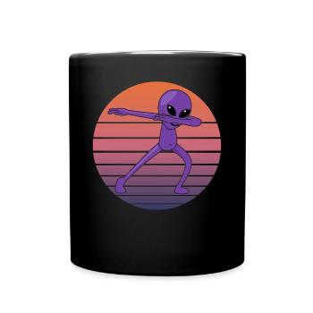 Dabbing Alien Dab Cadeau rétro extraterrestre - Mug uni - noir - Devant