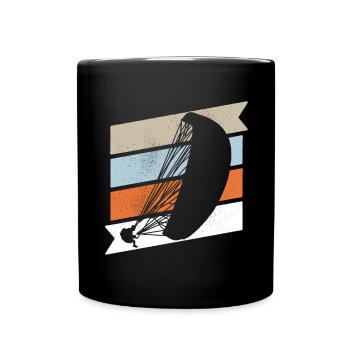 Paragliding Paraglider Pilot Vintage - Full Colour Mug - black - Front