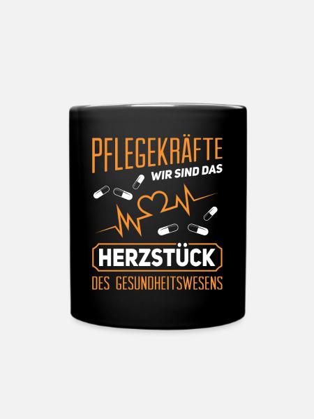 Altenpfleger Pflegedienst Pflegehelfer - Tasse einfarbig - Schwarz