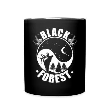 Bois de cerf de la Forêt-Noire Yin Yang - Mug uni - noir - Devant