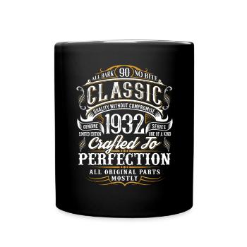 90e anniversaire Année de naissance 1932 Année de naissance - Mug uni - noir - Devant