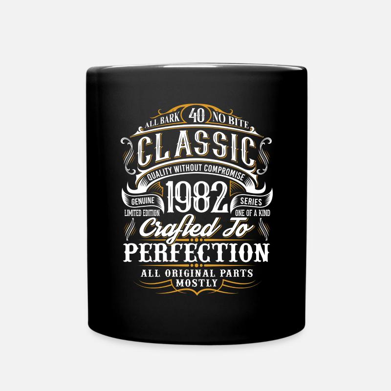 40. Geburtstag Baujahr 1982 Geburtsjahr - Tasse einfarbig - Schwarz