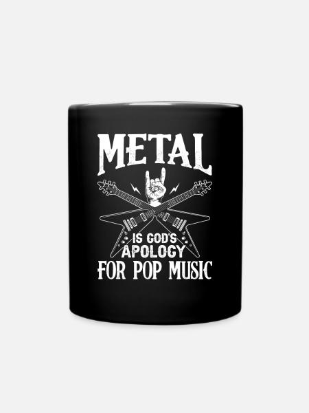 Metal Musician Music Guitarist - Full Colour Mug - black