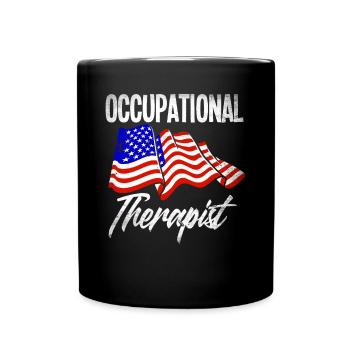 Occupational therapist America Patriot - Full Colour Mug - black - Front