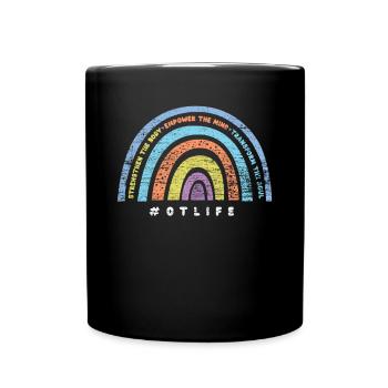Ergotherapeut Therapie Regenbogen - Tasse einfarbig - Schwarz - Vorne