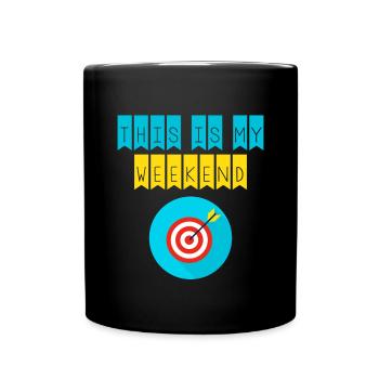 This is my weekend archery player - Full Colour Mug - black - Front