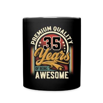 35ème anniversaire 35 ans vintage rétro - Mug uni - noir - Devant