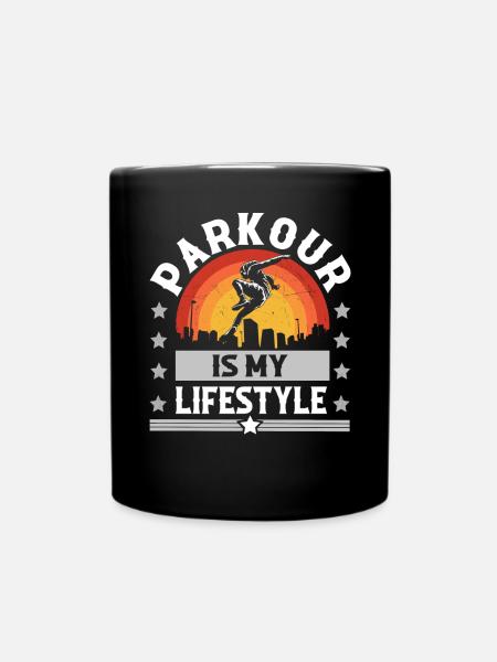 Parkour - Tasse einfarbig - Schwarz