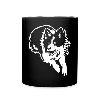 Border Collie "Black Edition" - Full Colour Mug - black - Front
