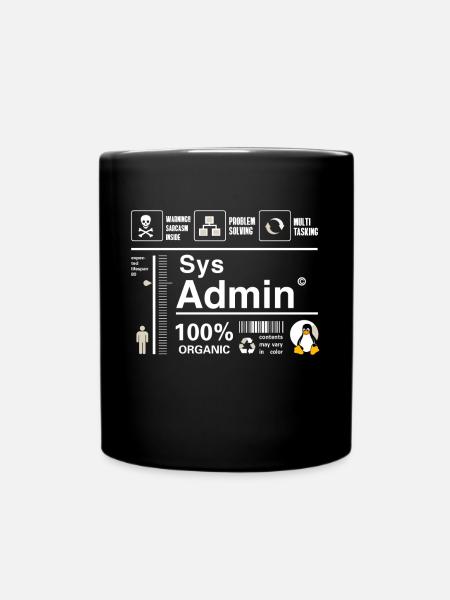 Sys Admin Penguin Ordinateur Nerd pc Platine cpu inh - Mug uni - noir